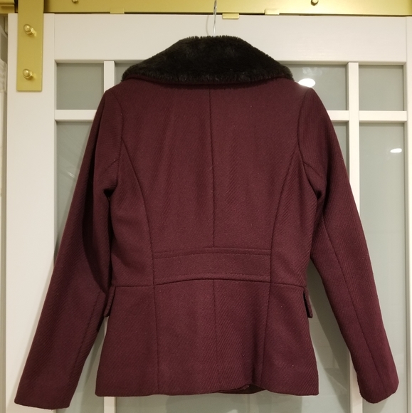 Gap WOOL Jacket. Size XS, maroon - Picture 3 of 10